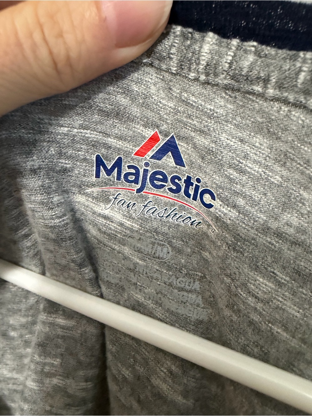 Majestic Gray Pullover with Navy and Orange Chicago Bears Logo - Picture 2 of 2